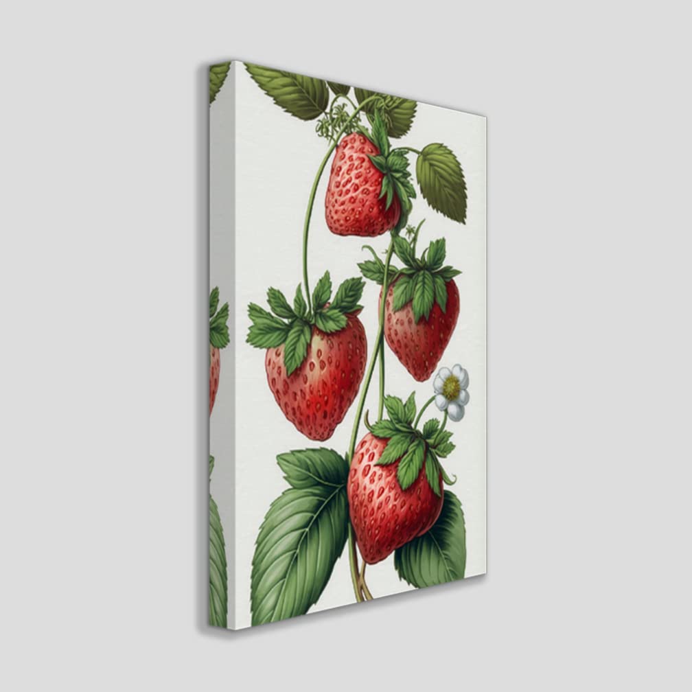 Amazon.com: A SLICE IN TIME Strawberry Vine Canvas Wall Art